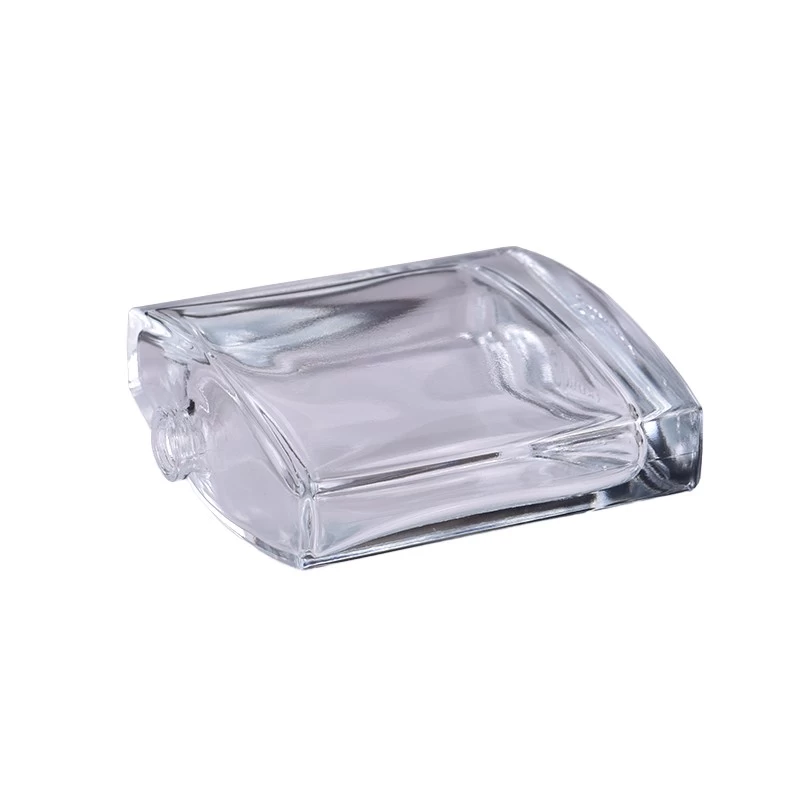 hot sales flat 100ml empty glass perfume bottle