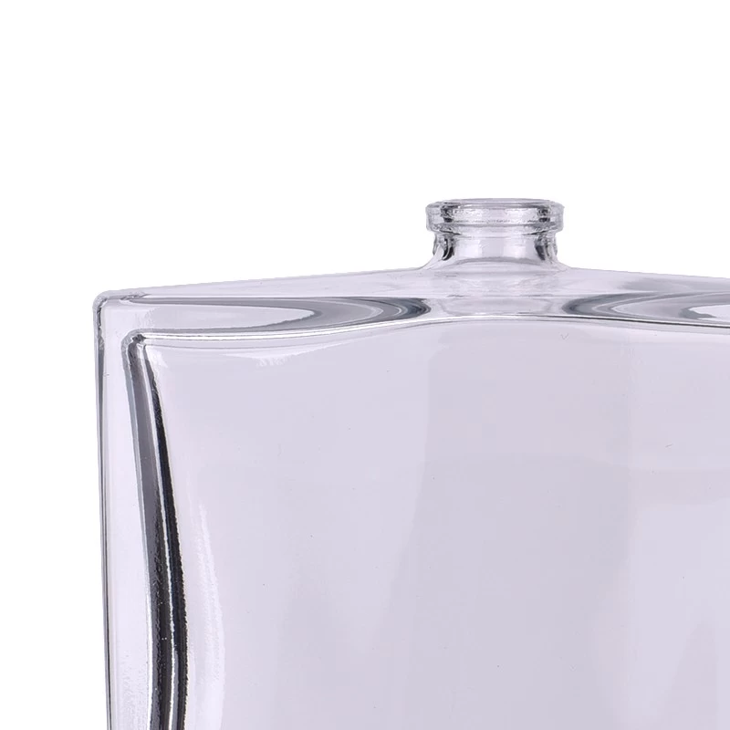 hot sales flat 100ml empty glass perfume bottle