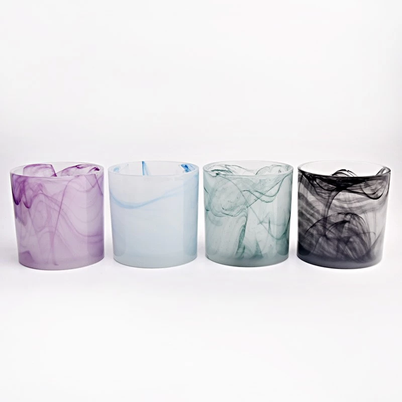 wholesale candle holder glass candle vessel with artistic effect