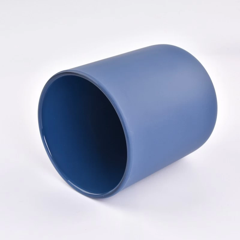 Bottiglia di diffusore a lume di candela in vetro blu all'ingrosso per decorazione per la casa