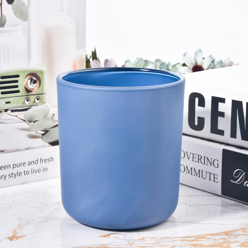 Bottiglia di diffusore a lume di candela in vetro blu all'ingrosso per decorazione per la casa