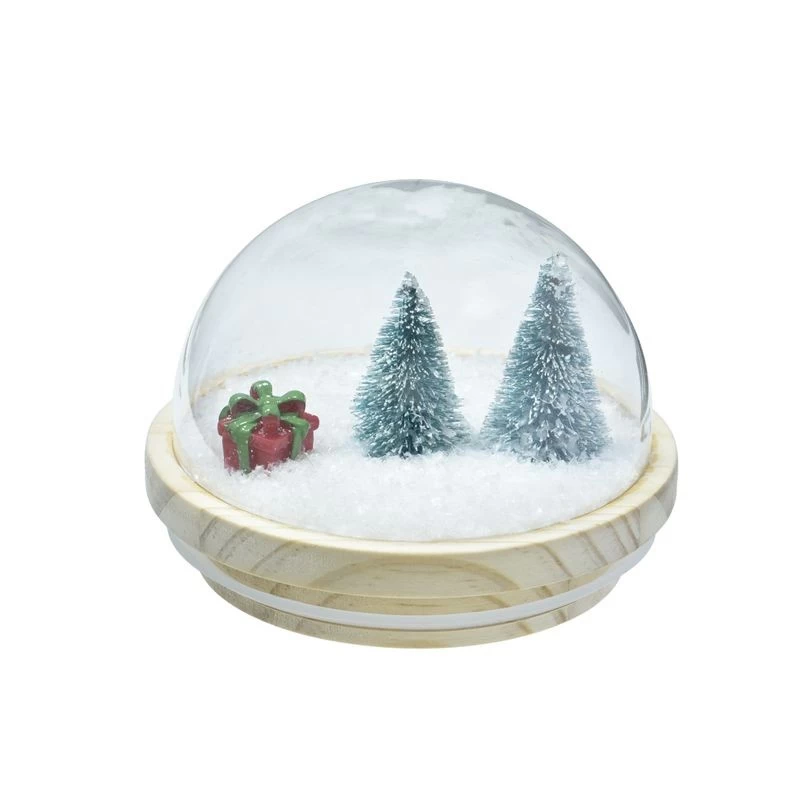 Supplier luxury snow ball wood candle lid for matching 8oz 10oz 12oz jar