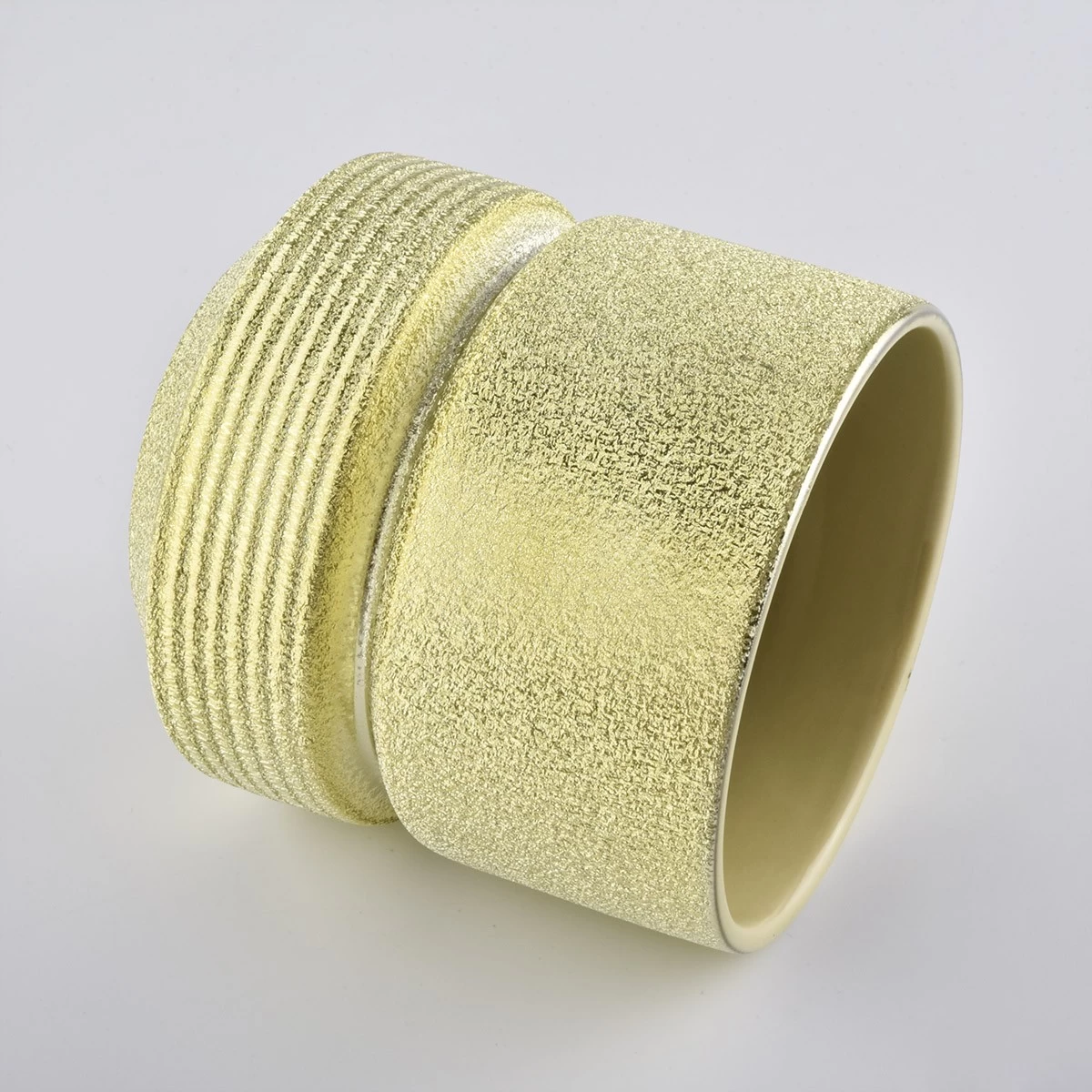 Unique Gold Ceramic Candle Vessels For Party Decoration