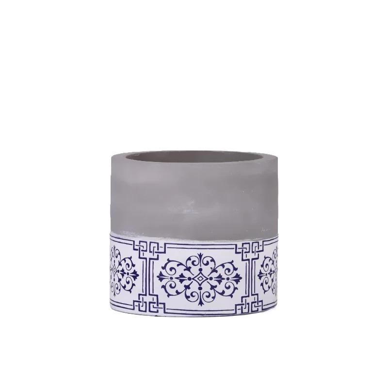 home decor mini concrete candle jar