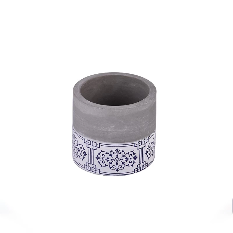 home decor mini concrete candle jar