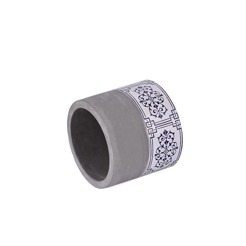 home decor mini concrete candle jar