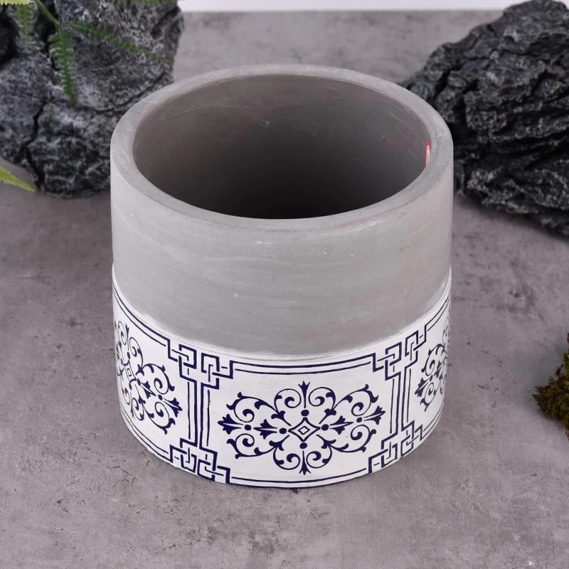 hot sales round shape concrete candle jar