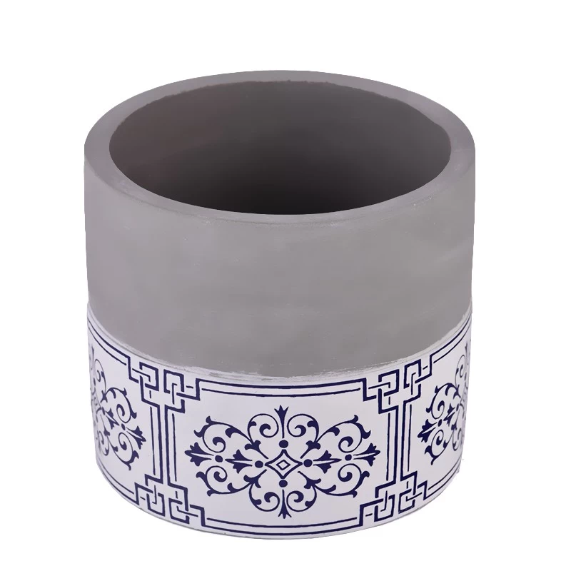 hot sales round shape concrete candle jar