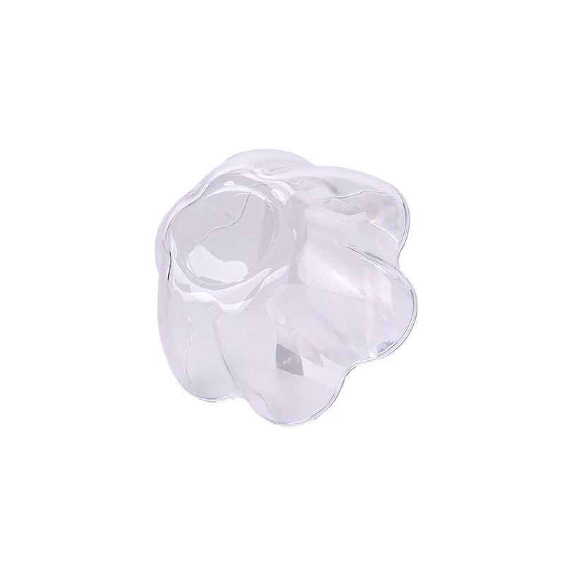 luxury flower shape glass candle bowl