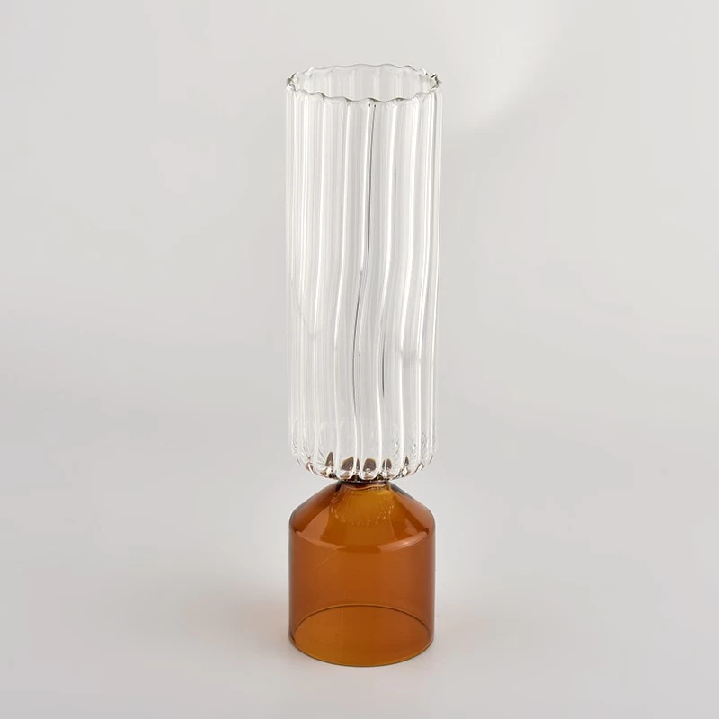 Wholesale 800ml home decor borosilicate glass decoration vase