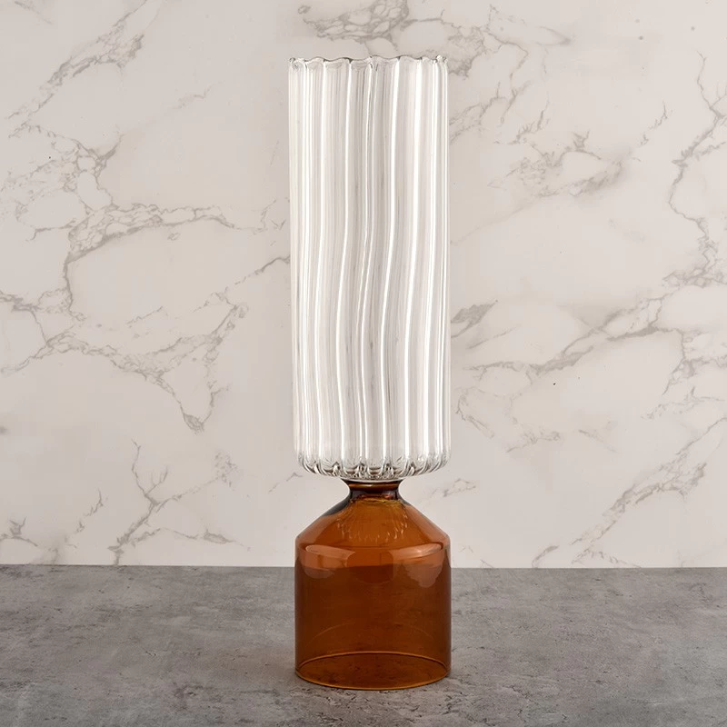 Wholesale 800ml home decor borosilicate glass decoration vase