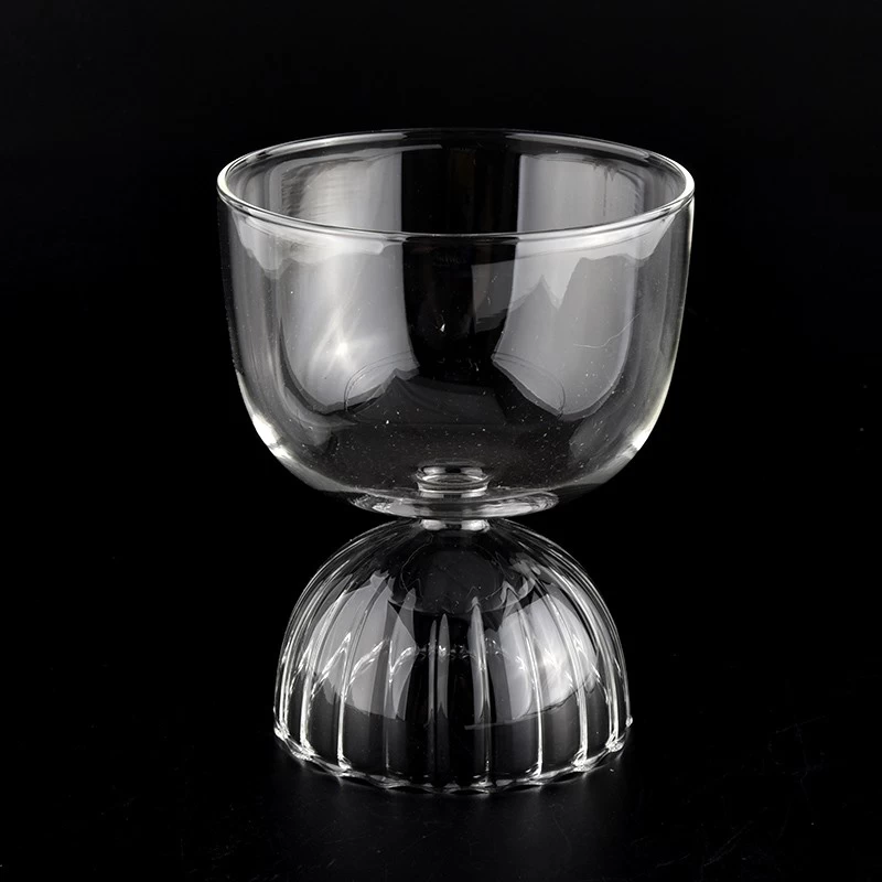 luxury clear borosilicate glass candle holder