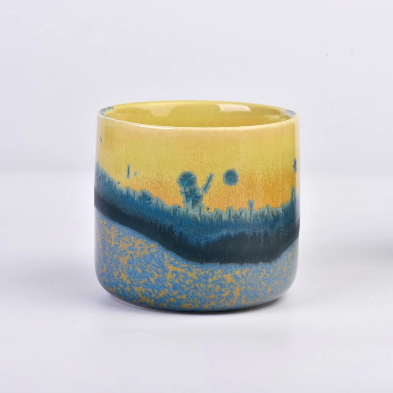 luxury classical glazing ceramic candle jar
