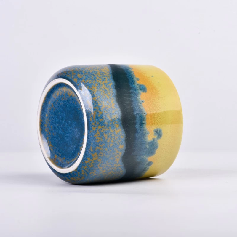 luxury classical glazing ceramic candle jar