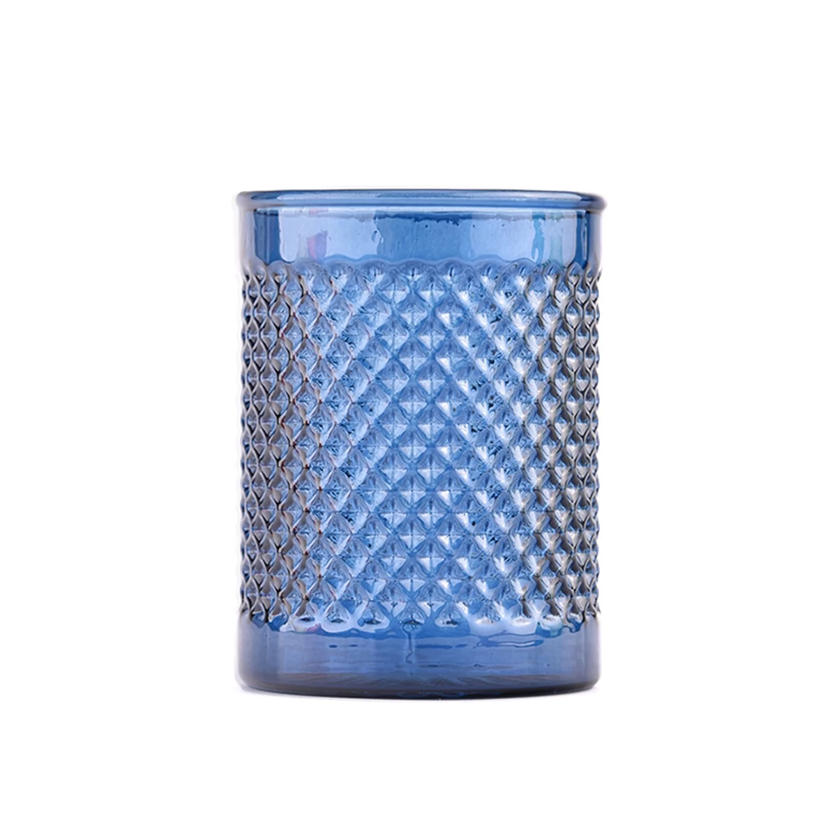Sunny Glassware designed diamond pattern Glass candle jars candle holders