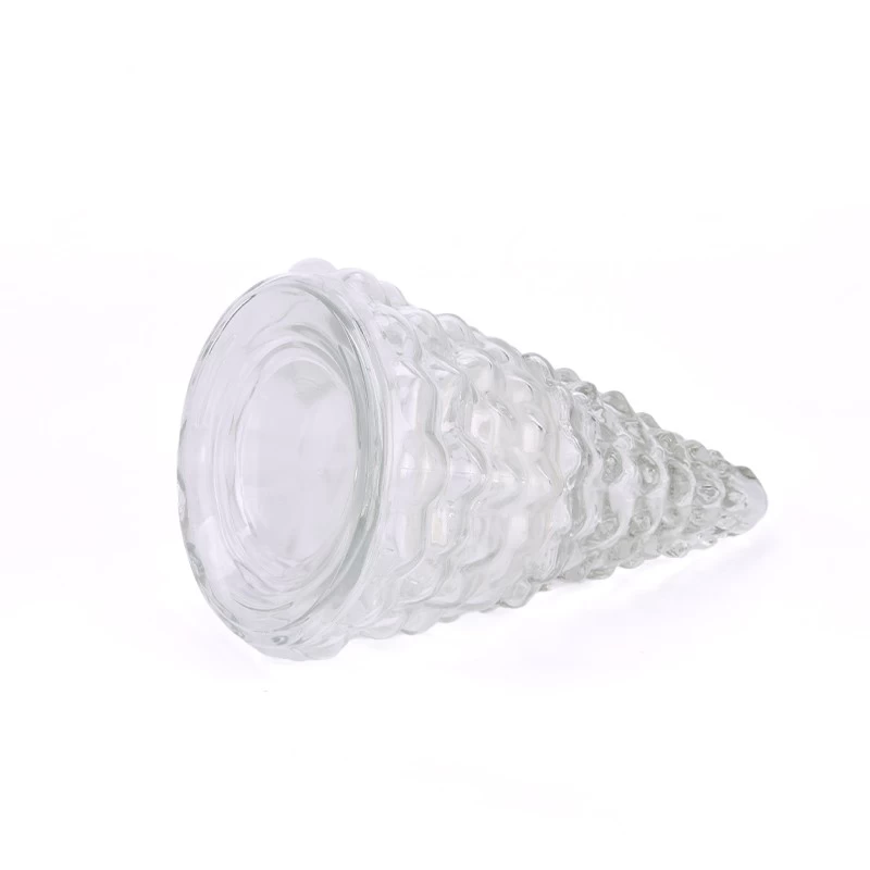 Christmas tree glass candle jars and lids for scent candle 