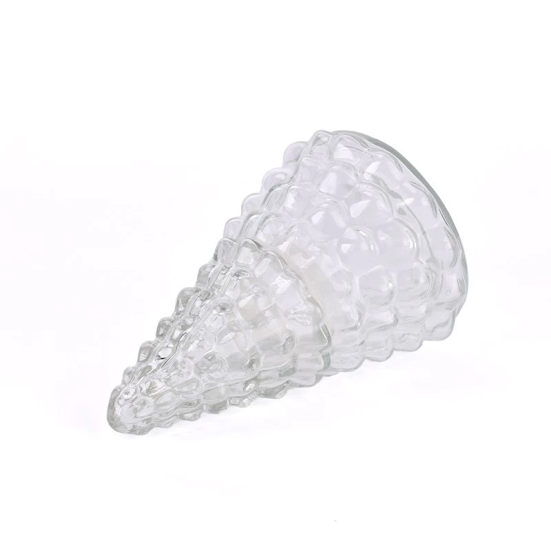 Christmas tree glass candle jars and lids for scent candle 