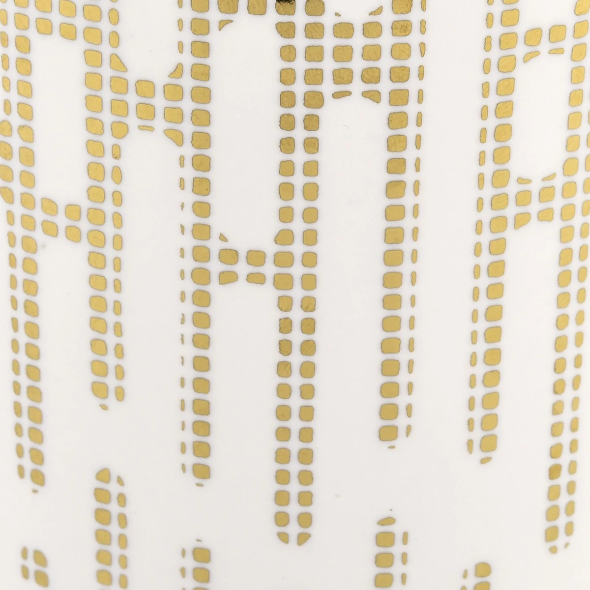 luxury gold pattern round ceramic candle holder