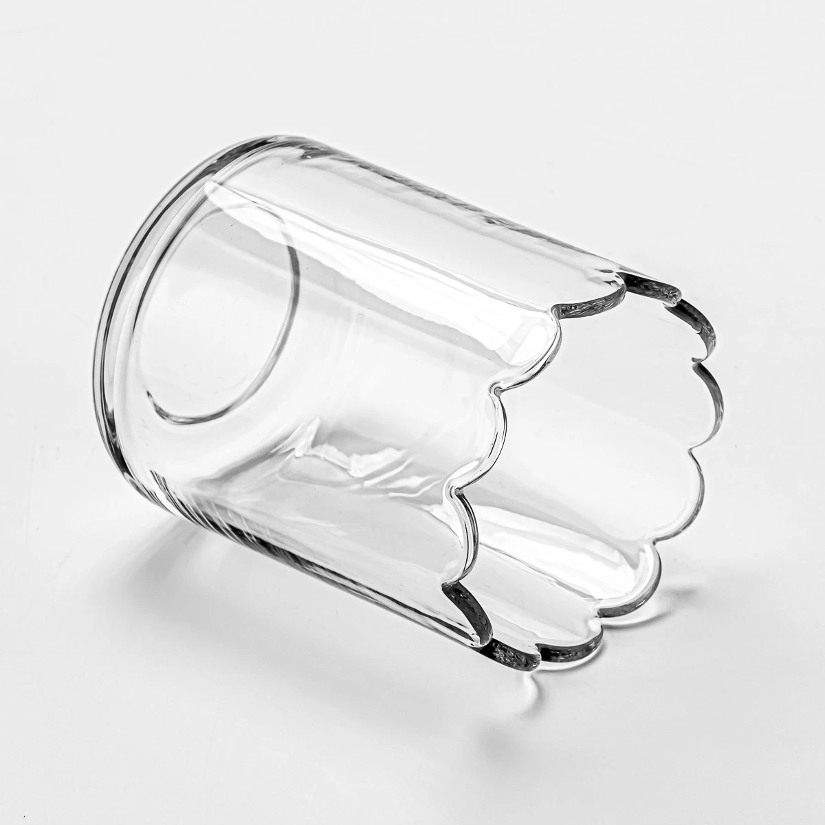 home decor flower rim glass candle jar - COPY - 2mlb8h
