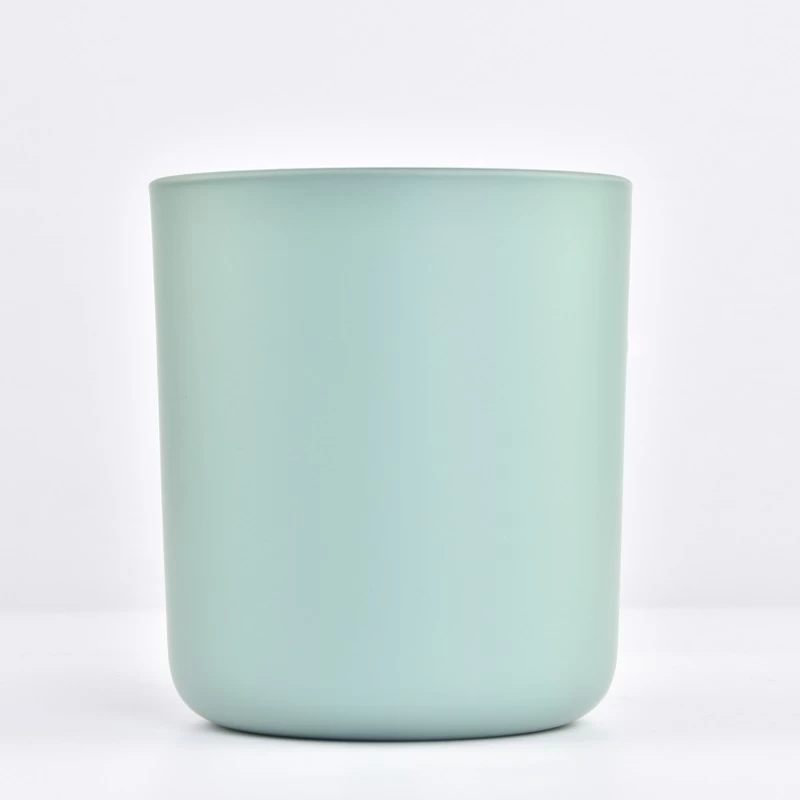 Wholesale Custom Empty 15oz Matte Glass Candle Vessels