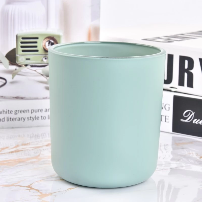 Wholesale Custom Empty 15oz Matte Glass Candle Vessels