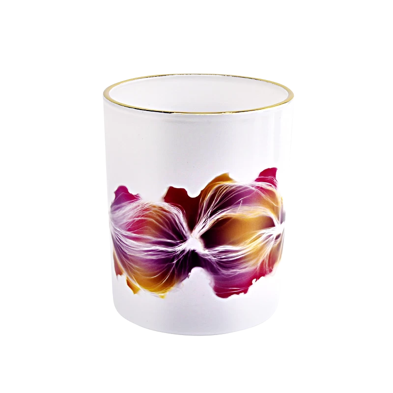 luxury artwork 14oz glass candle jars