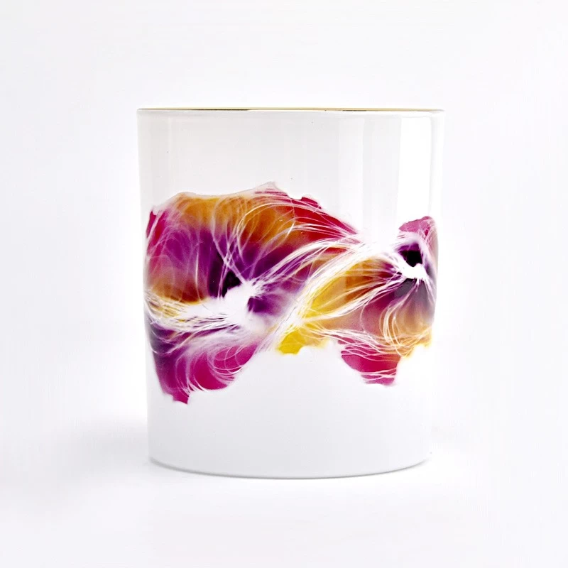 home decor 10oz decorative glass candle jar