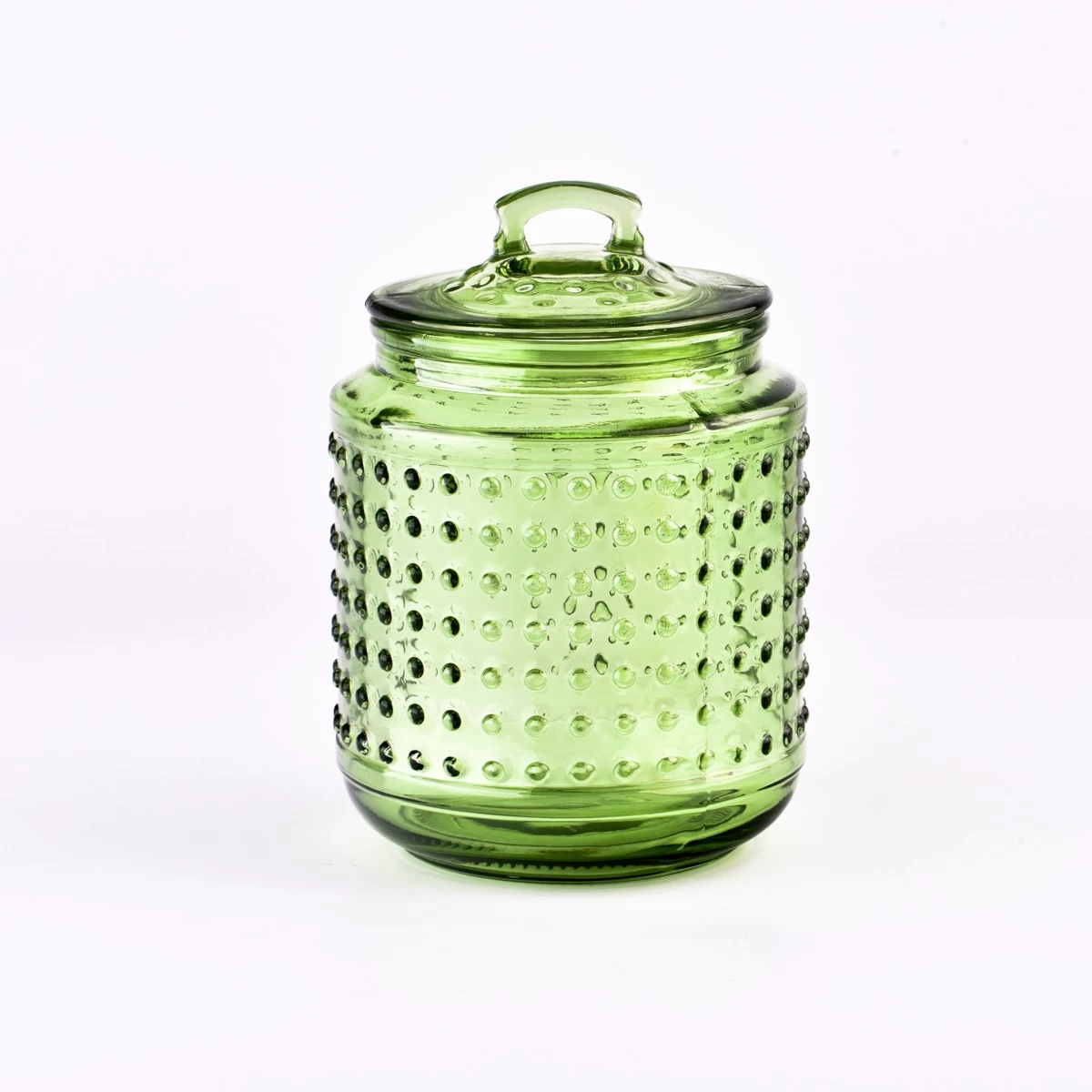700ml Glass Container With Glass Lids For Candle Making Dot Glass Candle Vessels With Lids