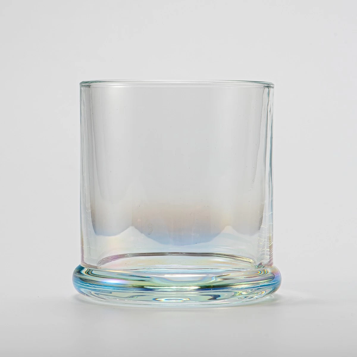 Supplier 14oz hot sales iridescent decoration glass candle jar