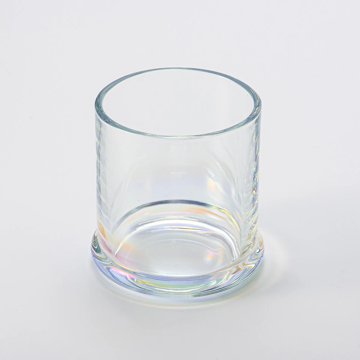 Supplier 14oz hot sales iridescent decoration glass candle jar 