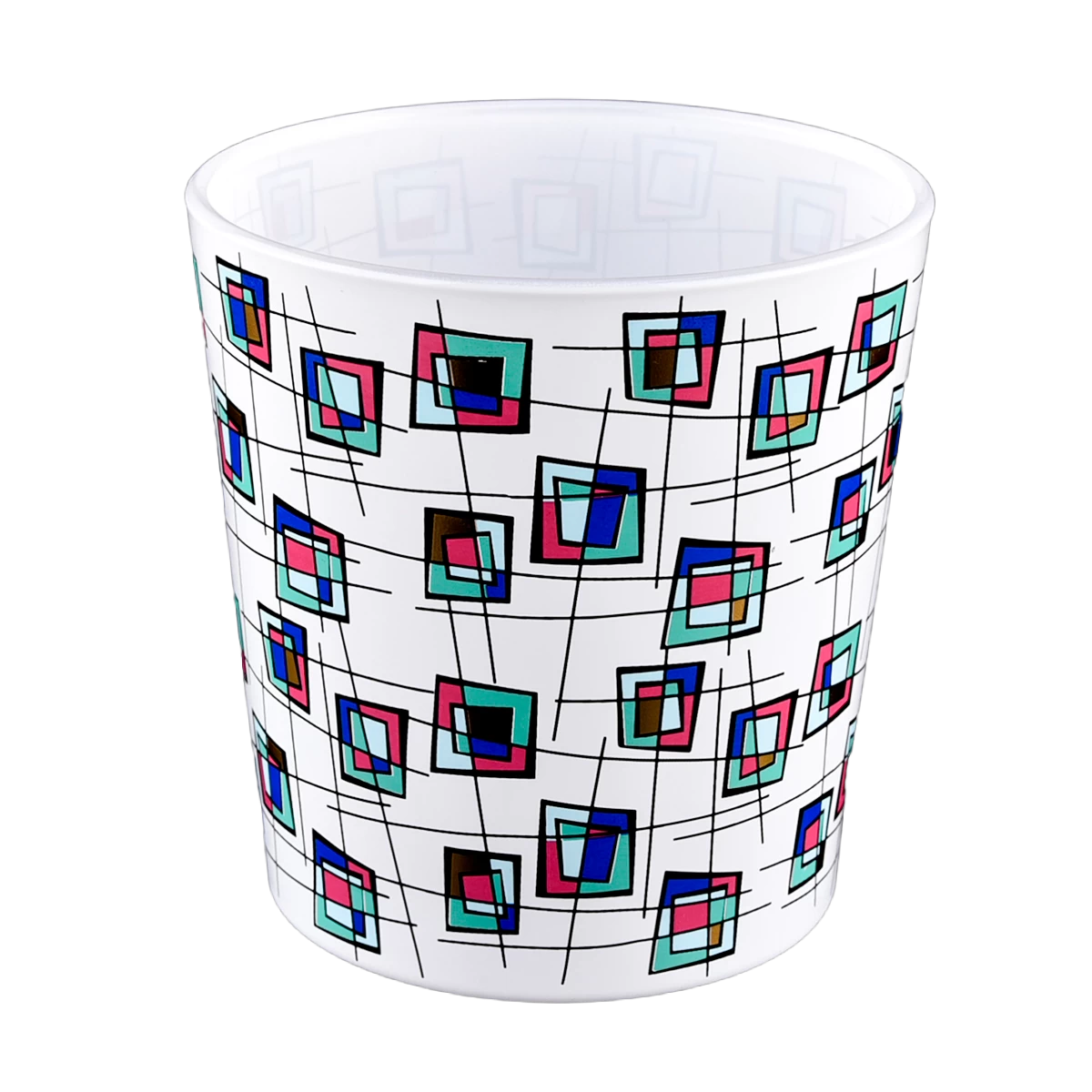 Luxury Custom Printing Glass Candle Vessels 18oz Glass Candle Jars
