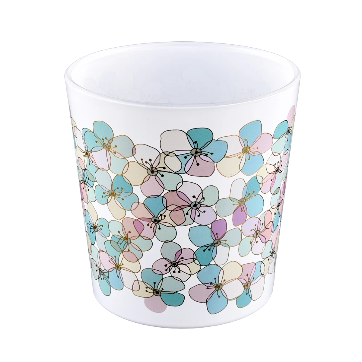 Luxury Custom Printing Glass Candle Vessels 18oz Glass Candle Jars
