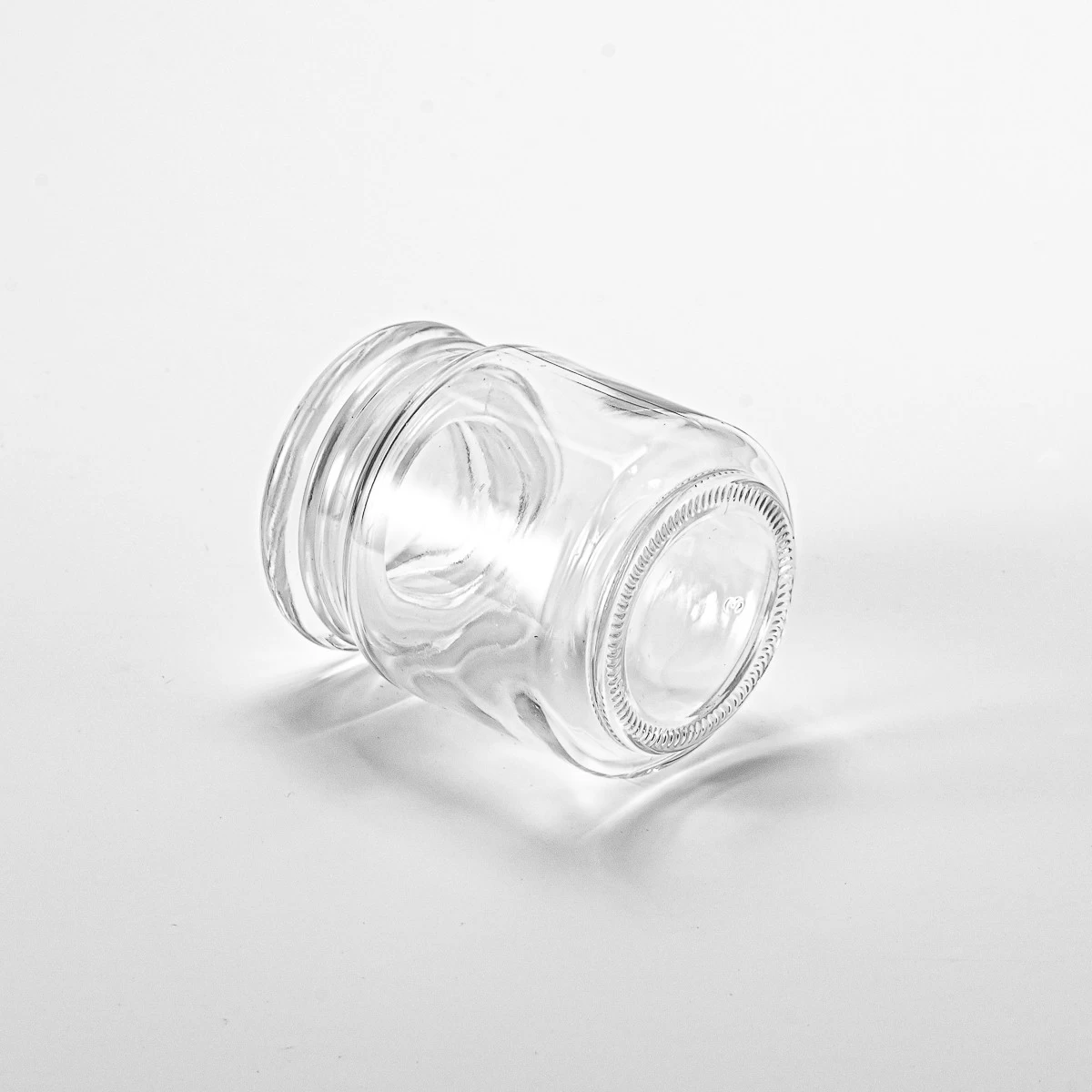 Wholesale glass Storage jar with glass lid 