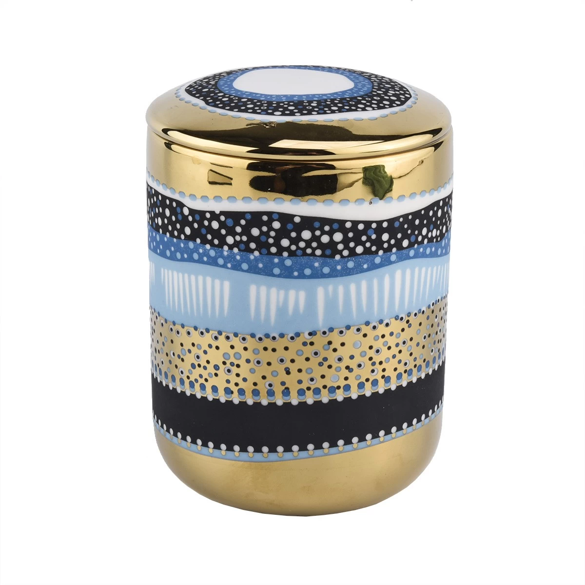 luxury ceramic hand paint artwork and decal printing candle jar