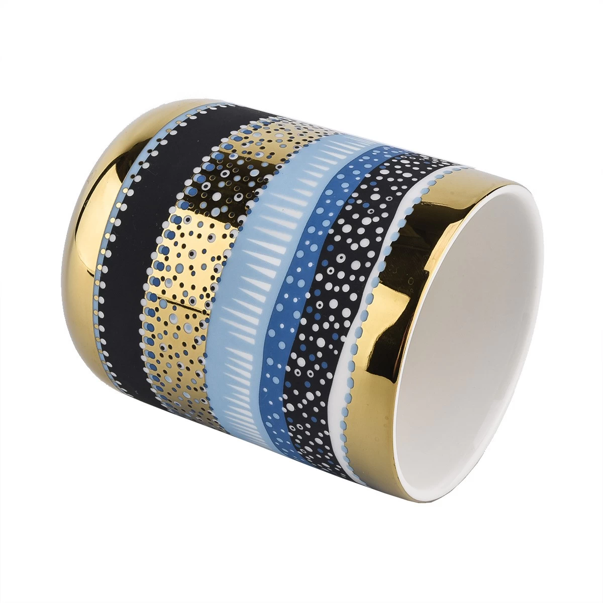 luxury ceramic hand paint artwork and decal printing candle jar