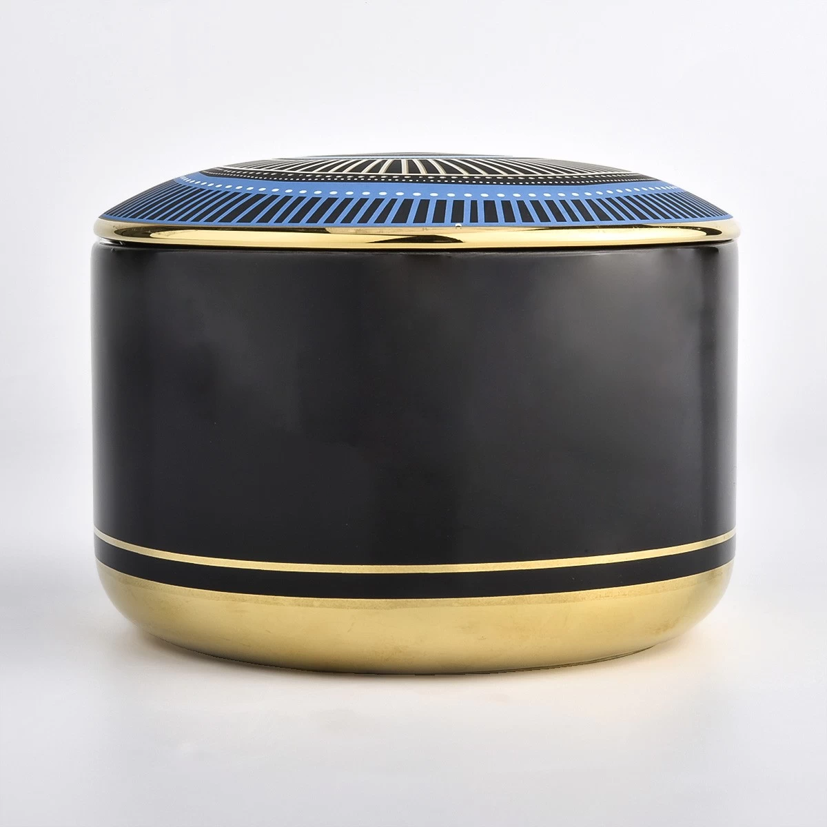 home decor large ceramic candle jar with lid