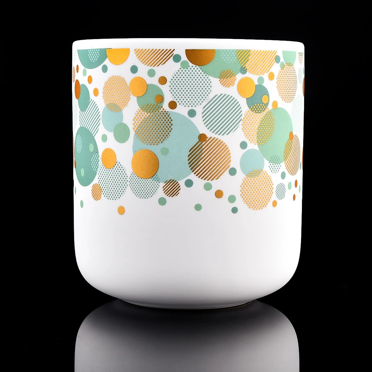 Wholesale 10oz Printing Ceramic Candle Vessel Private Label Ceramic Candle Vessels