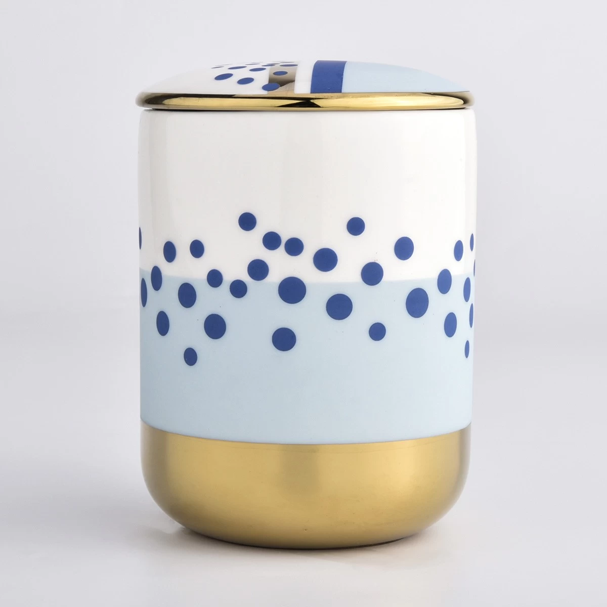 new decoration round bottom ceramic candle jar