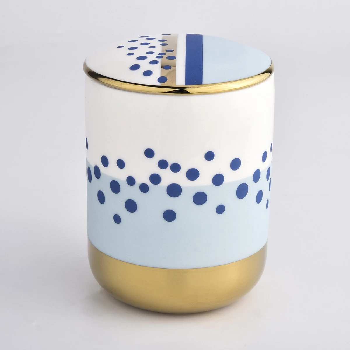 new decoration round bottom ceramic candle jar