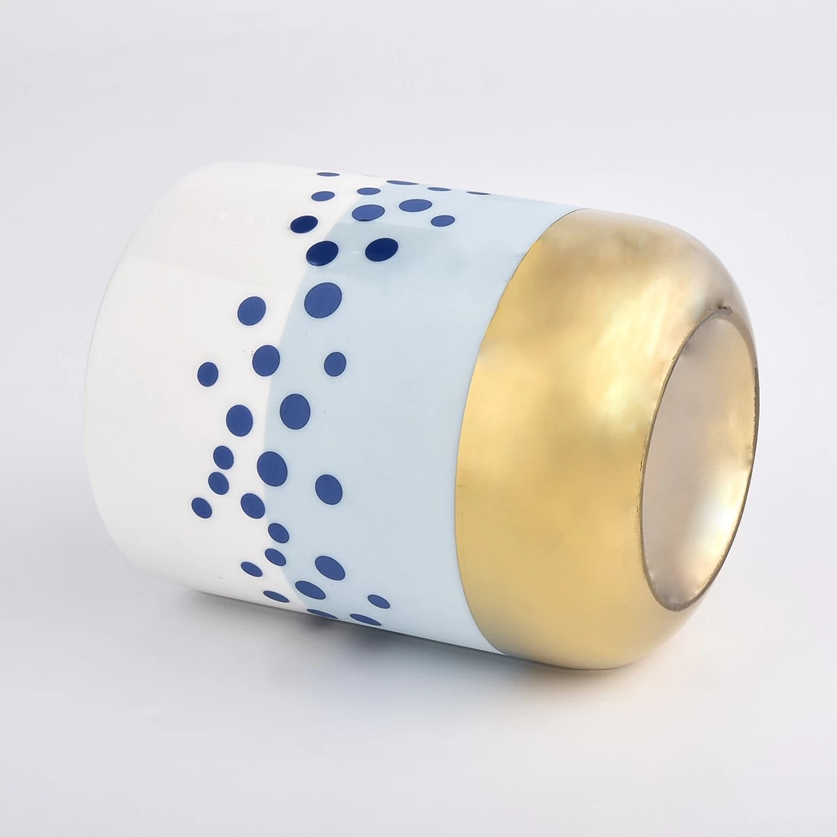 new decoration round bottom ceramic candle jar