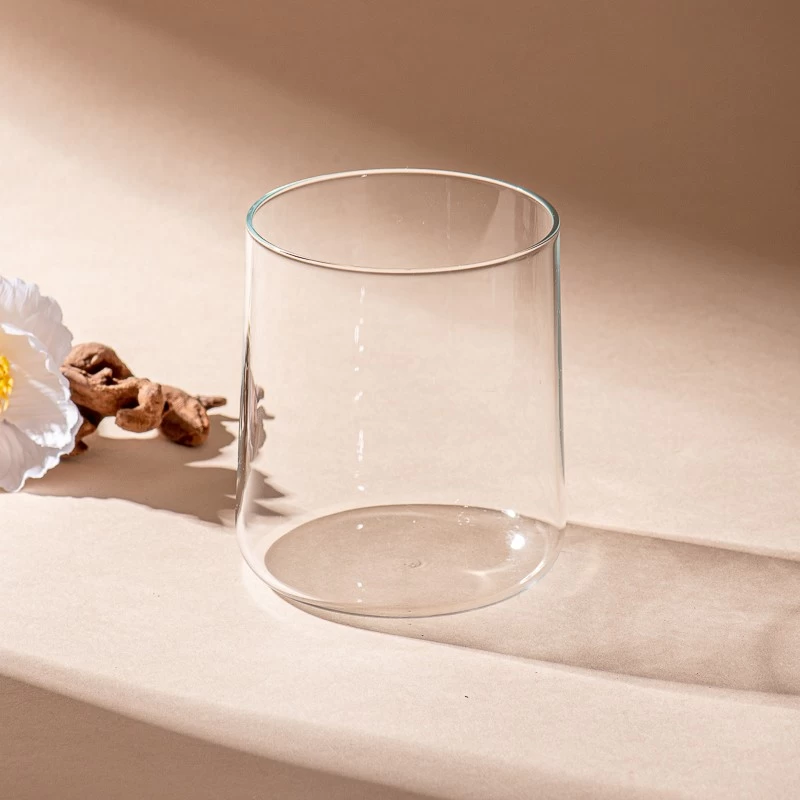 Wholesale custom clear glass candle jars candle containers