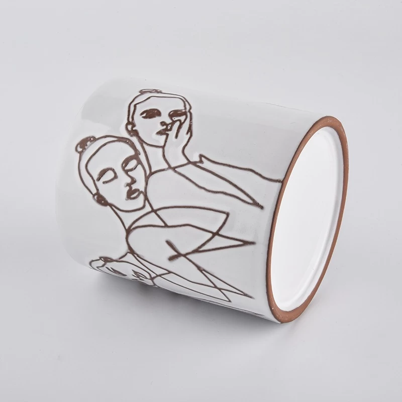 Birgir 400ml 450ml 500ml lúxus listaverk keramik kertastjaki