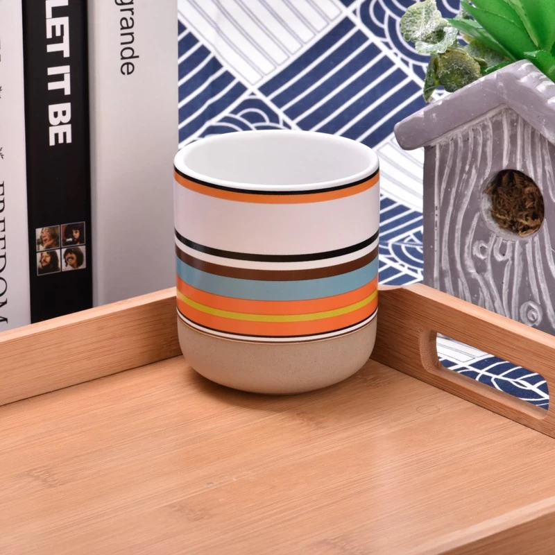 Supplier 10oz Popular Round Bottom Ceramic Candle Jar