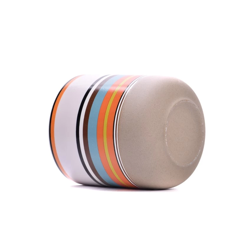 Supplier 10oz Popular Round Bottom Ceramic Candle Jar