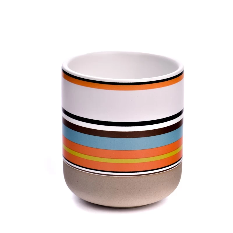 Supplier 10oz Popular Round Bottom Ceramic Candle Jar