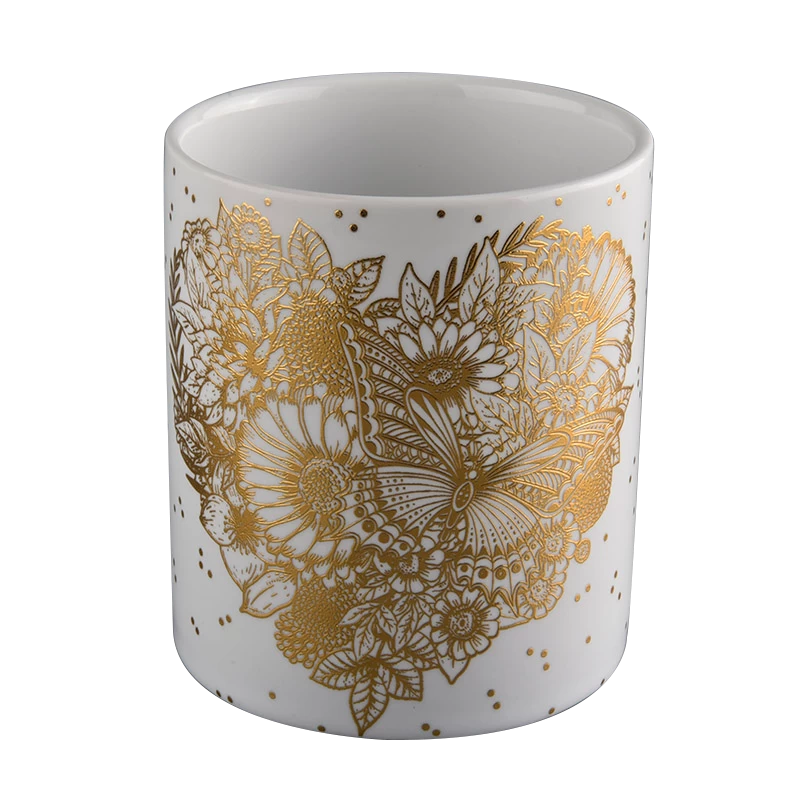 home decor gold artwork ceramic candle holder