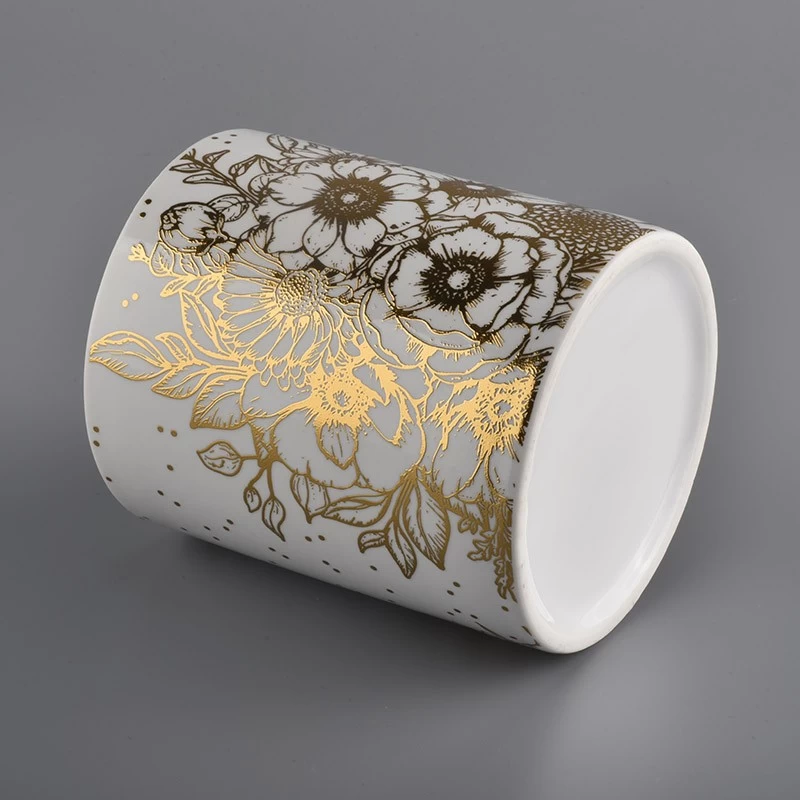 home decor gold artwork ceramic candle holder