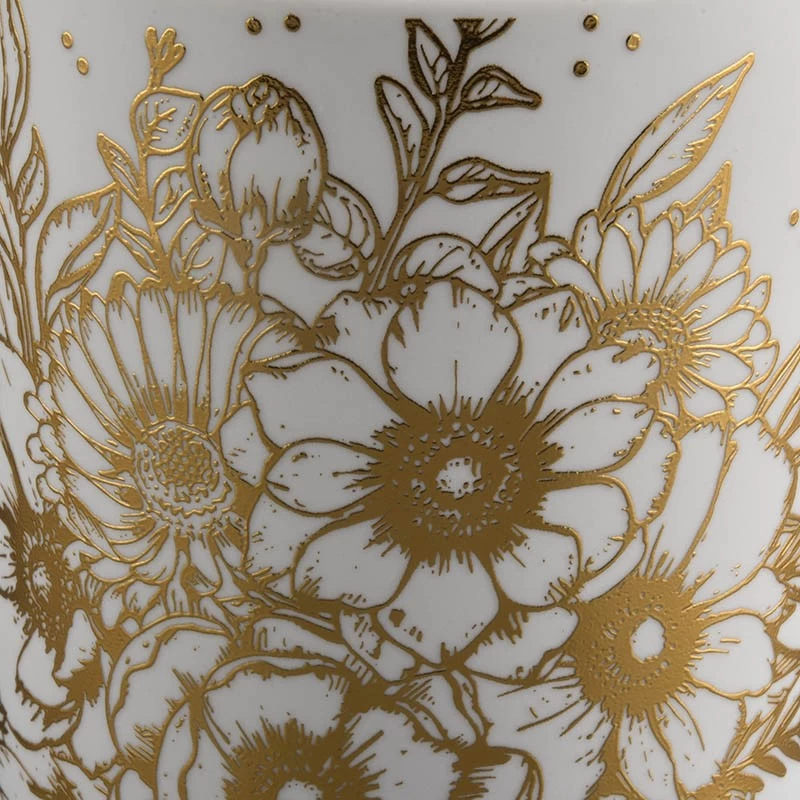 home decor gold artwork ceramic candle holder