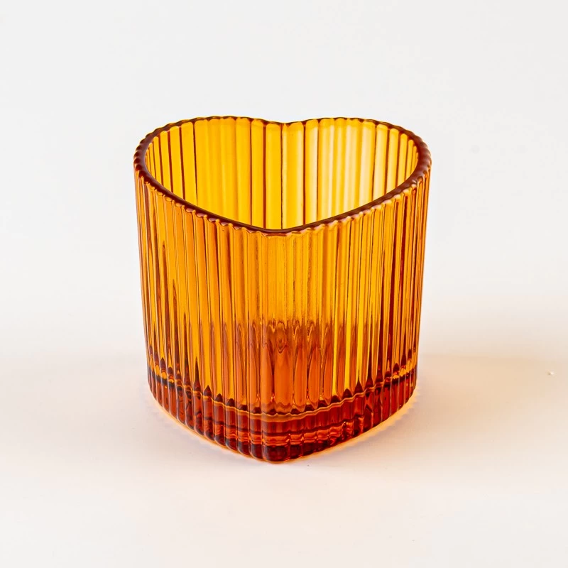 Wholesale 3oz 5oz Heart Shape Glass Candle Holders Votive Glass Candle Holders 