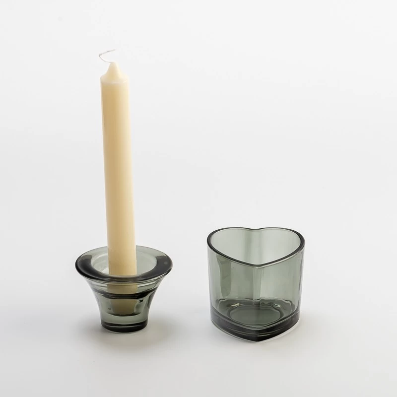 Supplier 1oz 35ml votive flower glass candle vessel candlestick